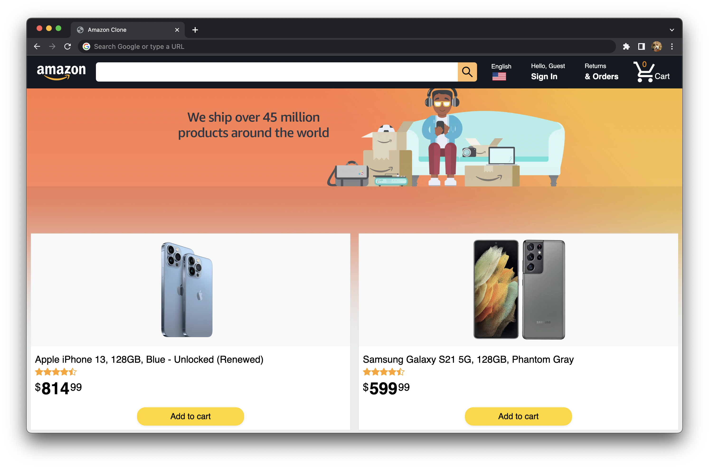 Amazon Clone Project Image